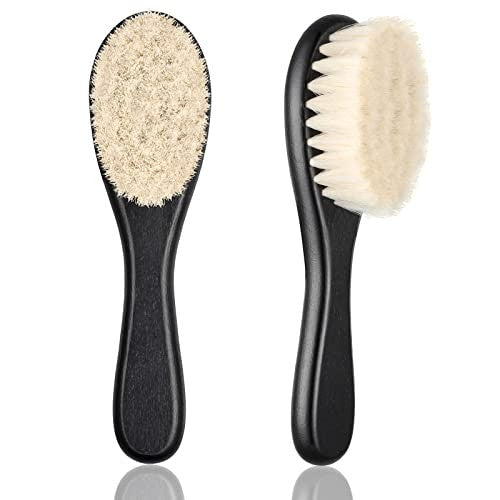 Men's Beard Brush Set - Soft Wool Bristle Beard Grooming Tools