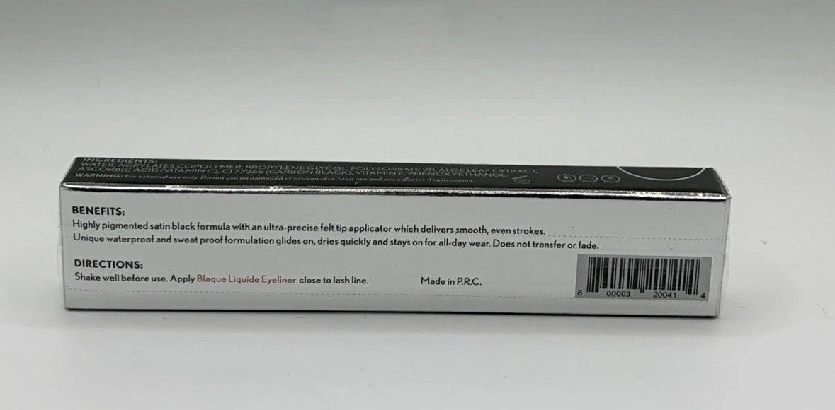 Waterproof Satin Black Liquid Eyeliner Pen - Fine Tip, 1ml, Long-Lasting