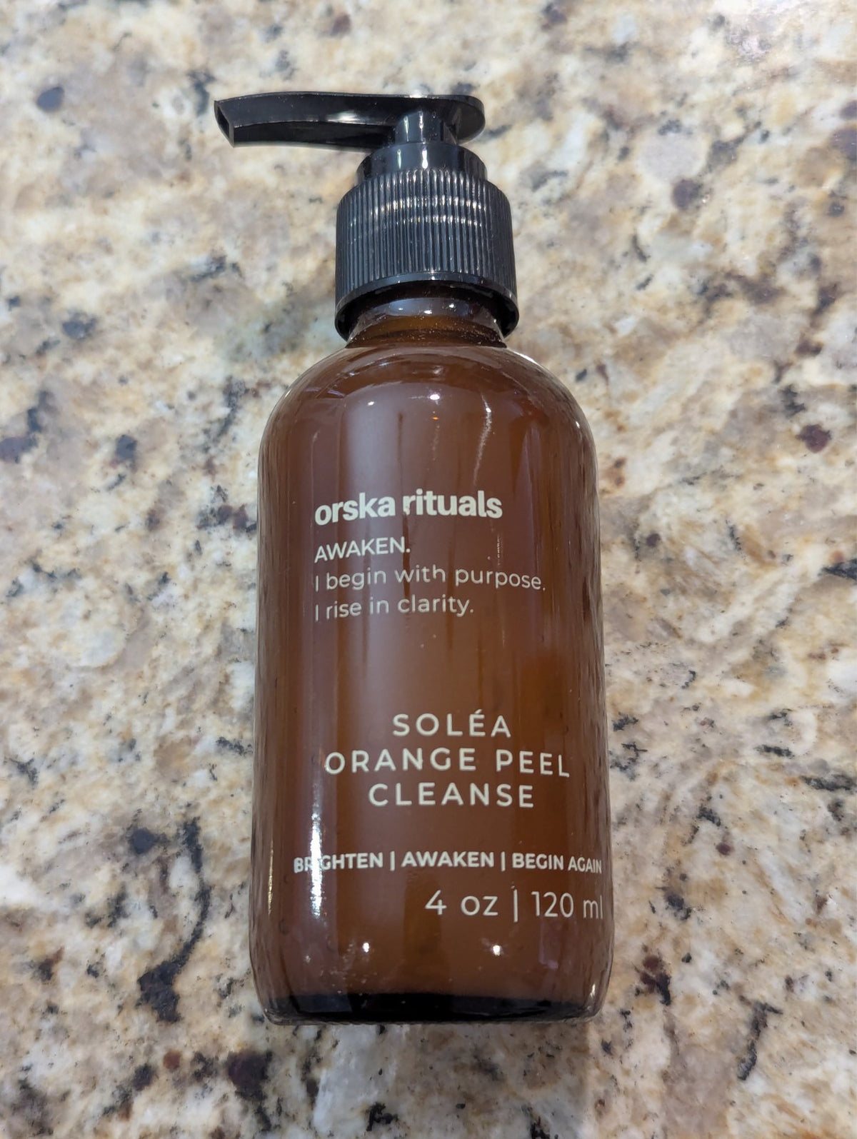 Orange Peel Skin Brightening Cleanser - 4 oz Natural Facial Scrub