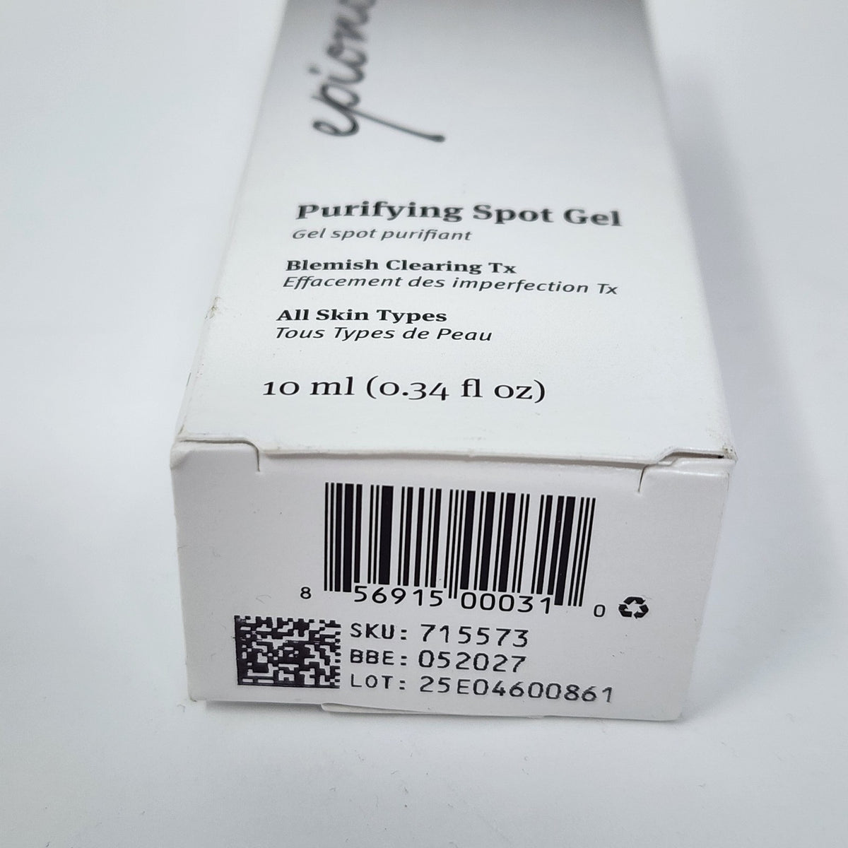 Epionce Purifying Spot Gel 10mL Acne Treatment with Clarifying Properties