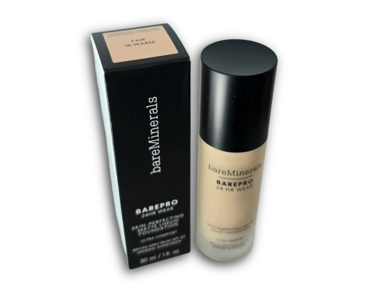 Foundations: BarePro 24HR Matte Liquid Foundation – Skin-Perfecting, SPF 20, 1oz