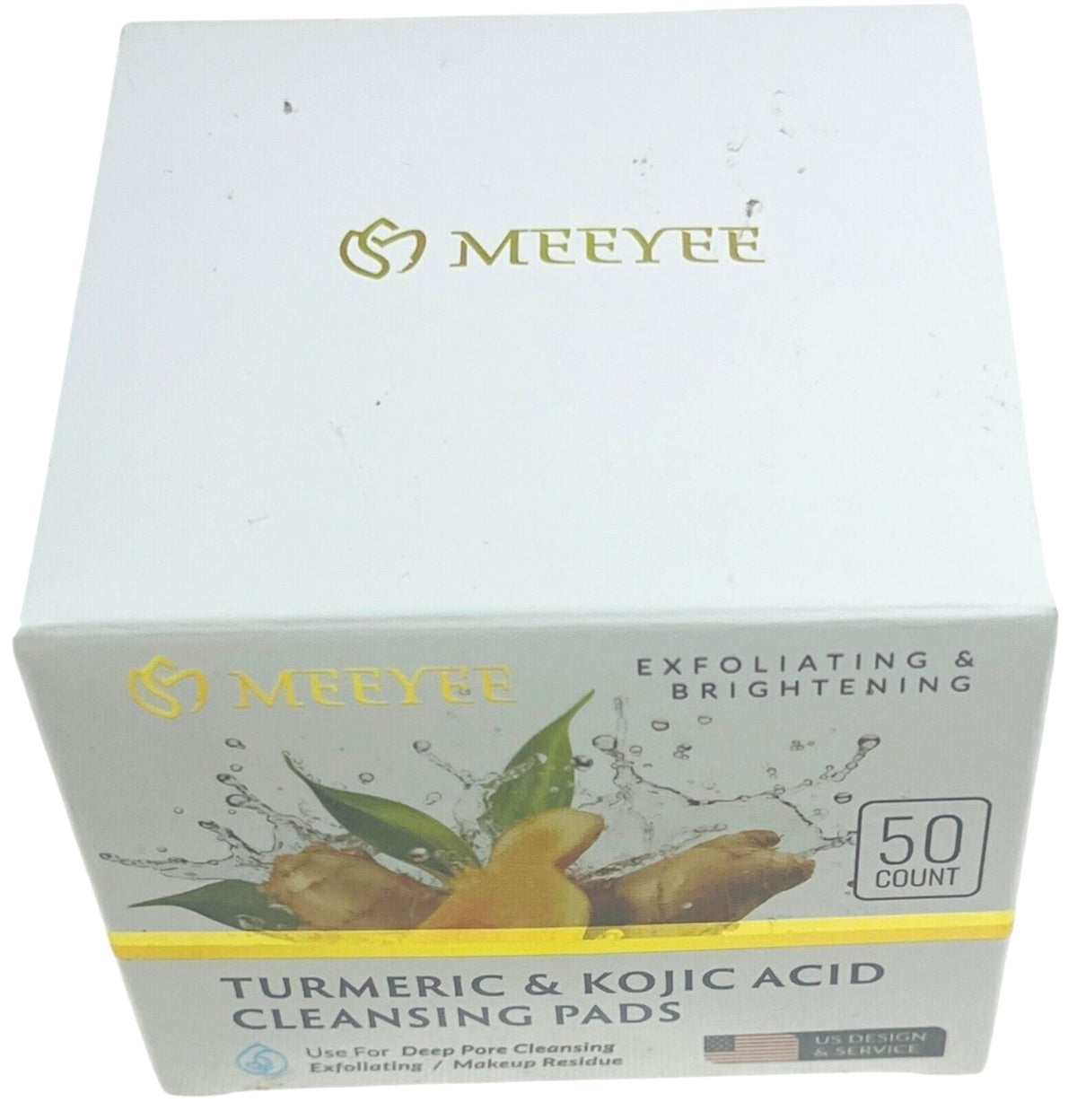 Turmeric & Kojic Acid Facial Cleansing Pads - 50 Count, Pack of 2