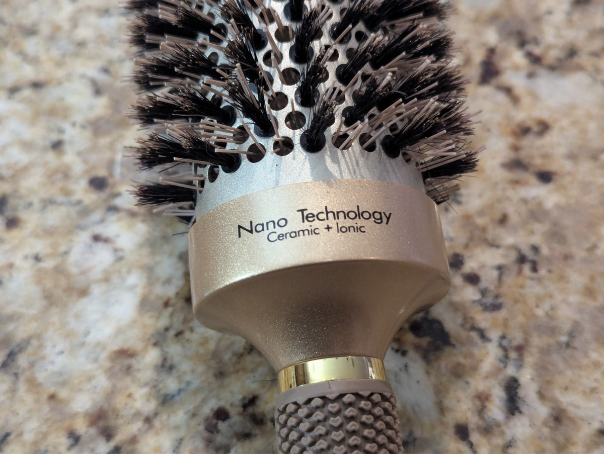 Nano Technology Ceramic Ionic 3-Inch Round Hair Brush for Styling