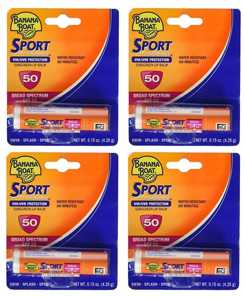 SPF 50 Lip Balm Pack - Moisturizing Sunscreen for Lips, 4 Count