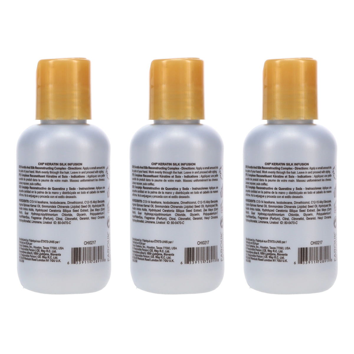 CHI Keratin Silk Infusion Hair Treatment - 2 oz, 3 Pack for Damaged Hair
