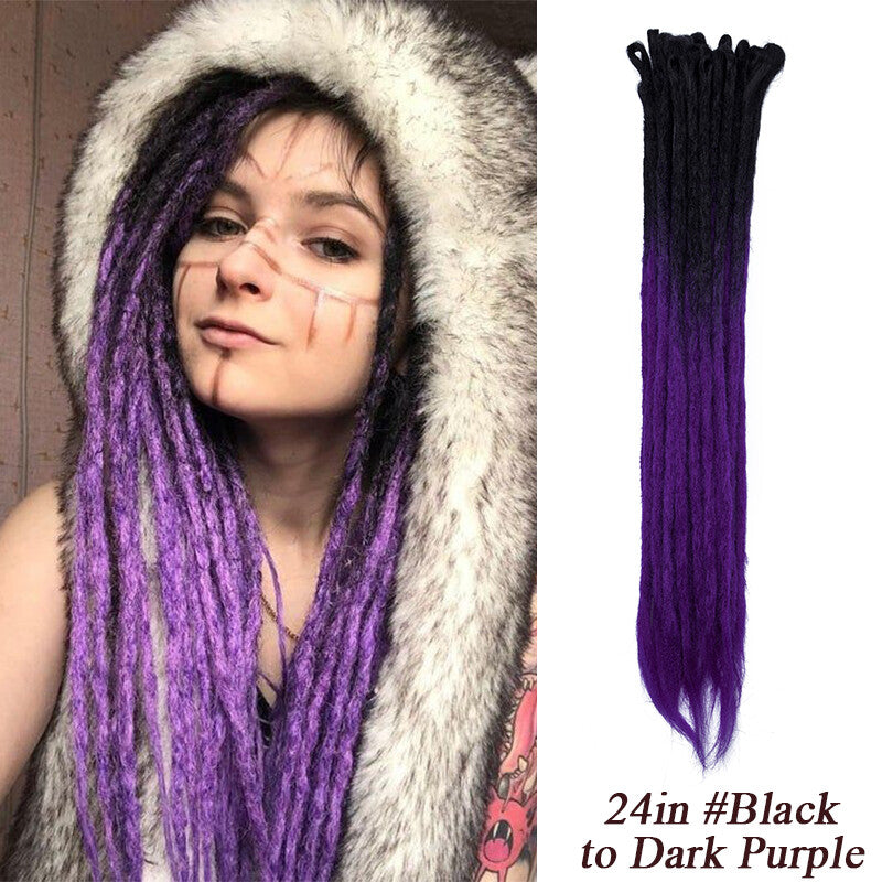 Ombre Dreads Locs Crochet Dreadlock Extensions Faux Long Natural Look