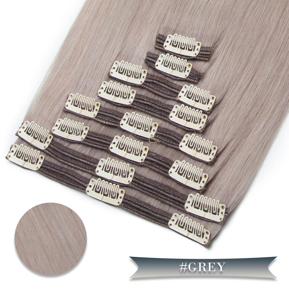 Double Weft Clip-In Human Hair Extensions Full Head - Thick & Tangle-Free