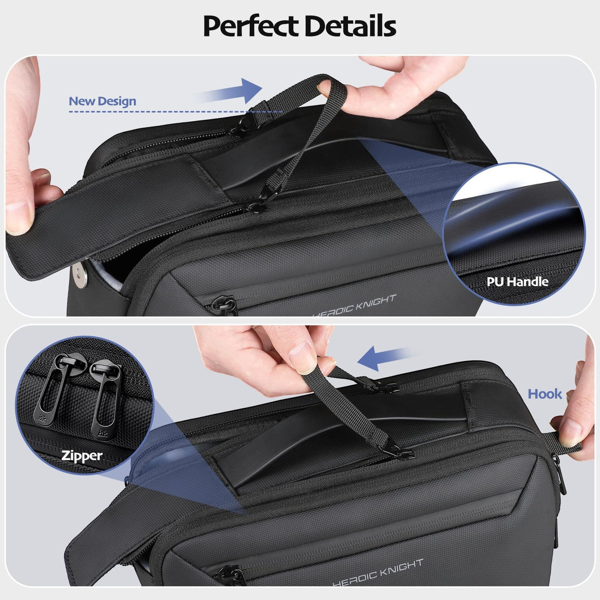 Waterproof Travel Toiletry Bag with Wet Pocket & Dry Compartment – Large Dopp Kit for Men