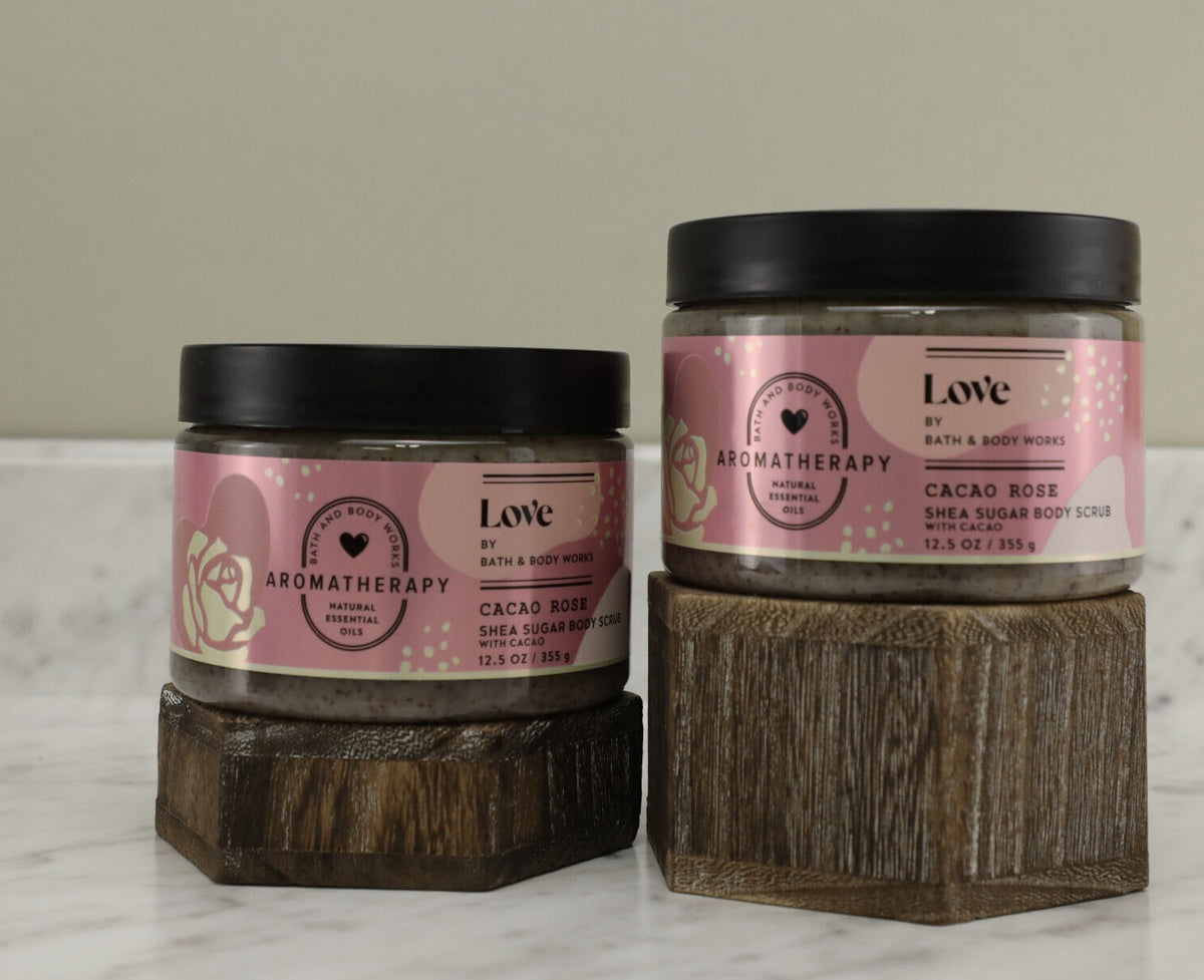 Bath & Body Works Aromatherapy LOVE Cacao Rose Shea Sugar Scrub