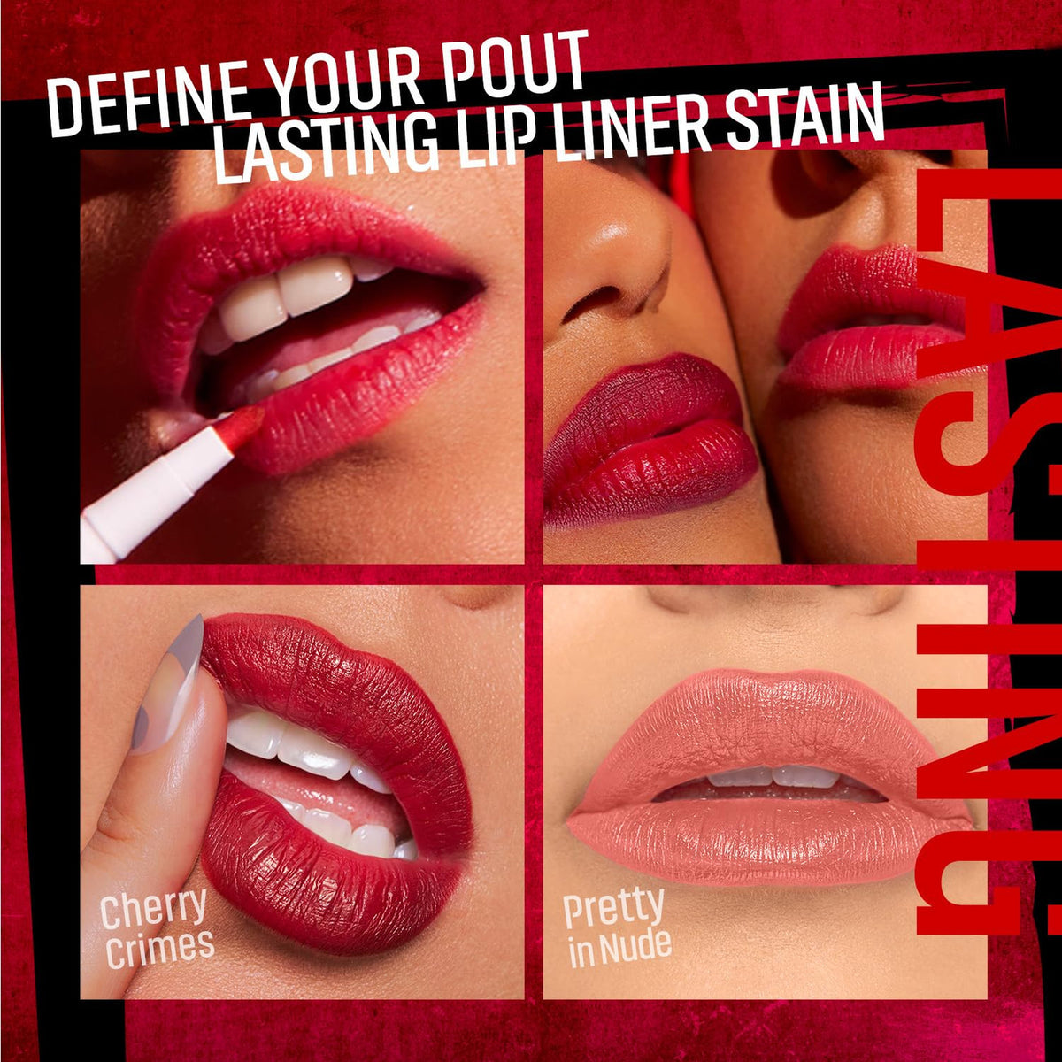 Long-Lasting Lip Stain with Precise Liquid Lip Liner - Transfer-Proof
