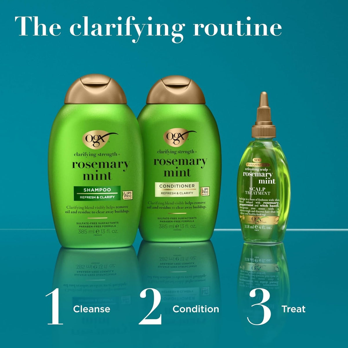 Clarifying Rosemary Mint Shampoo for Oily Hair - 13 oz | Sulfate-Free