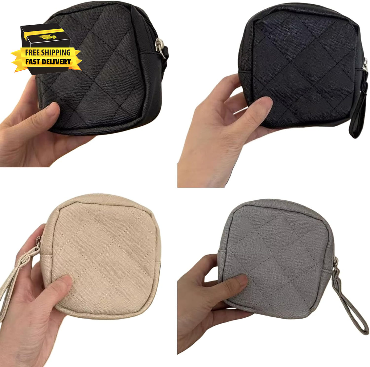 Mini Waterproof Makeup Bag for Women, Portable Cosmetic Pouch, Travel Storage
