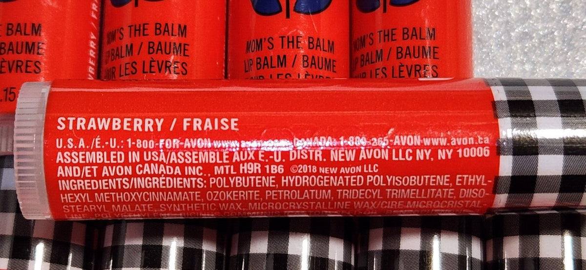 Strawberry Lip Balm Set - Avon Flavor Savers 0.15 oz. Pack of 10