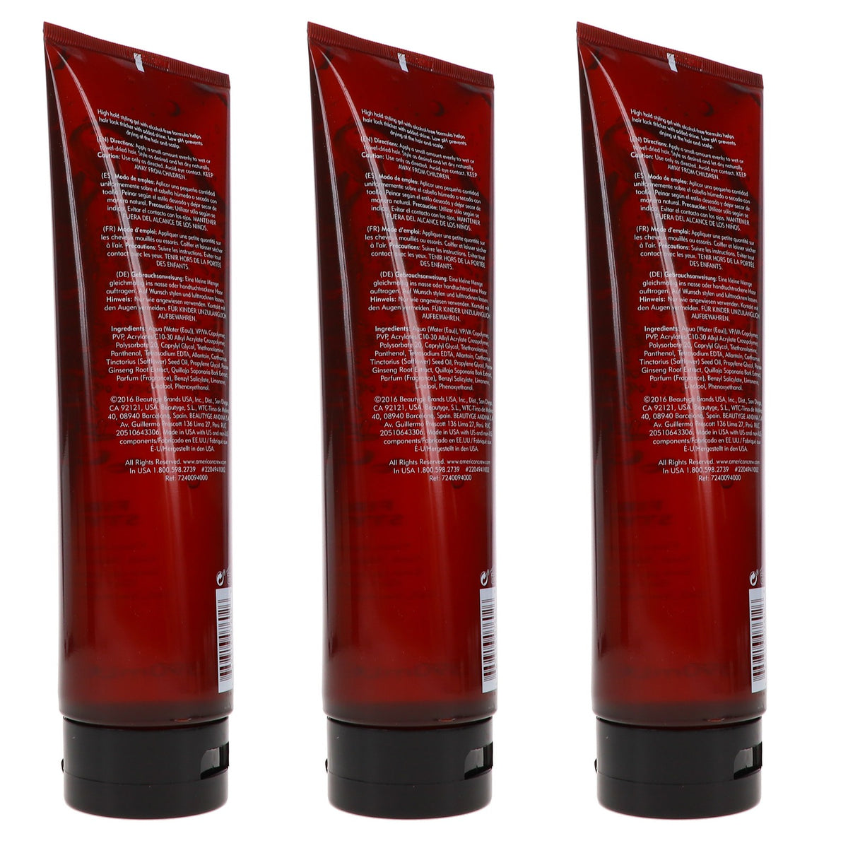 American Crew Firm Hold Styling Gel 13.1 oz - 3 Pack, Strong Hold