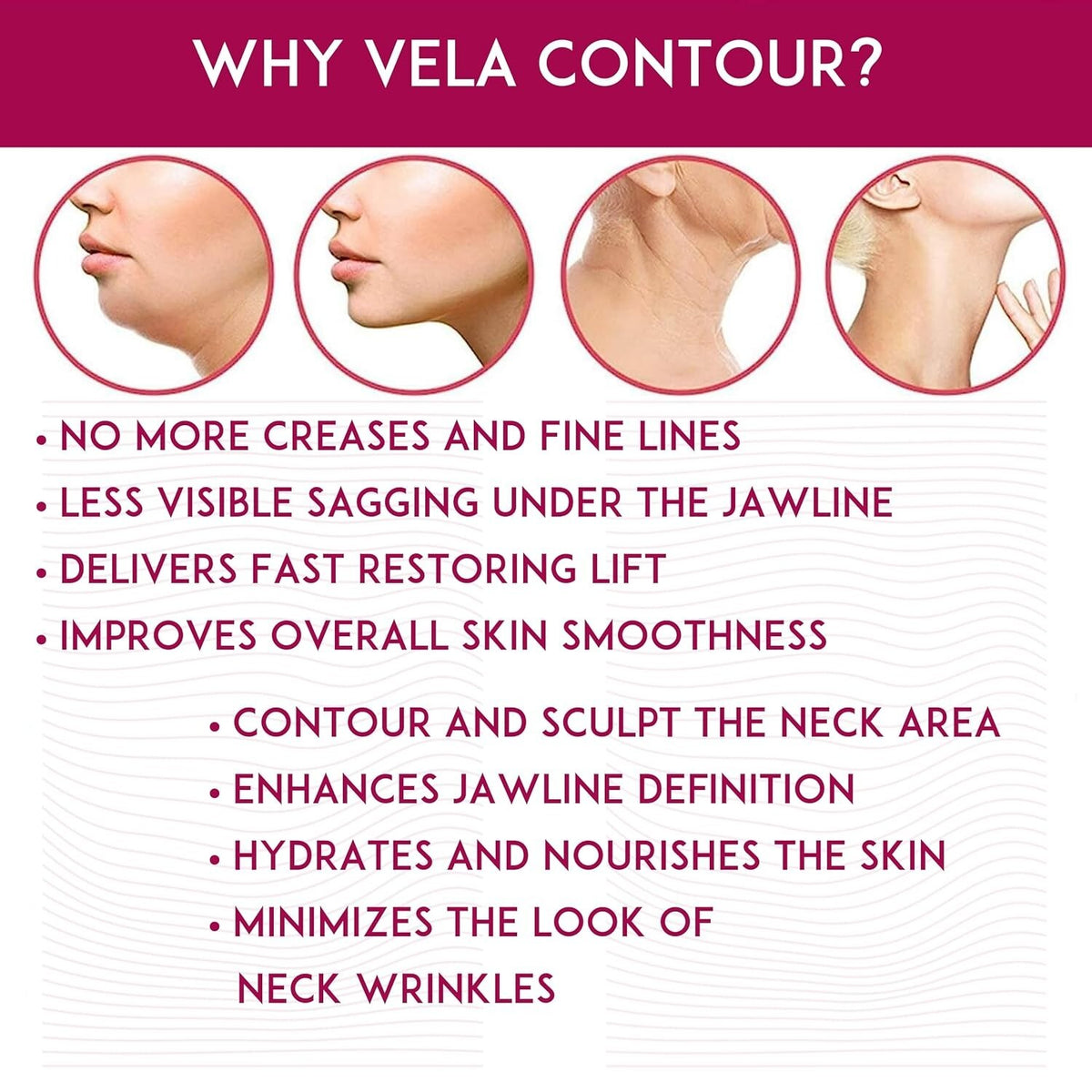 Double Chin Reducer & Neck Firming Cream - Vela Contour 30ml