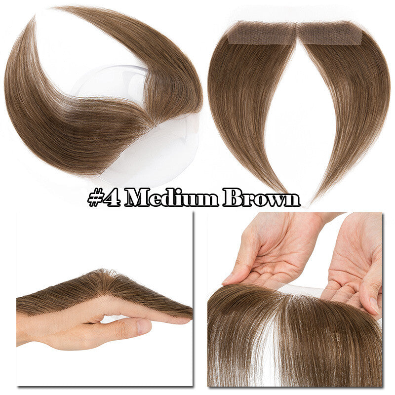 Front Hairline Lace Cover-Up Hairpiece Human Hair Topper for Thinning Hair
