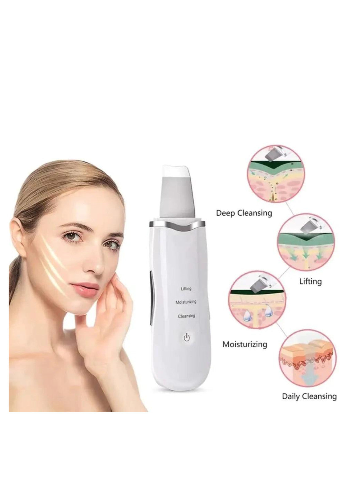 Deep Vibrating Face Scrubber and Blackhead Remover - Skin Cleansing Tool