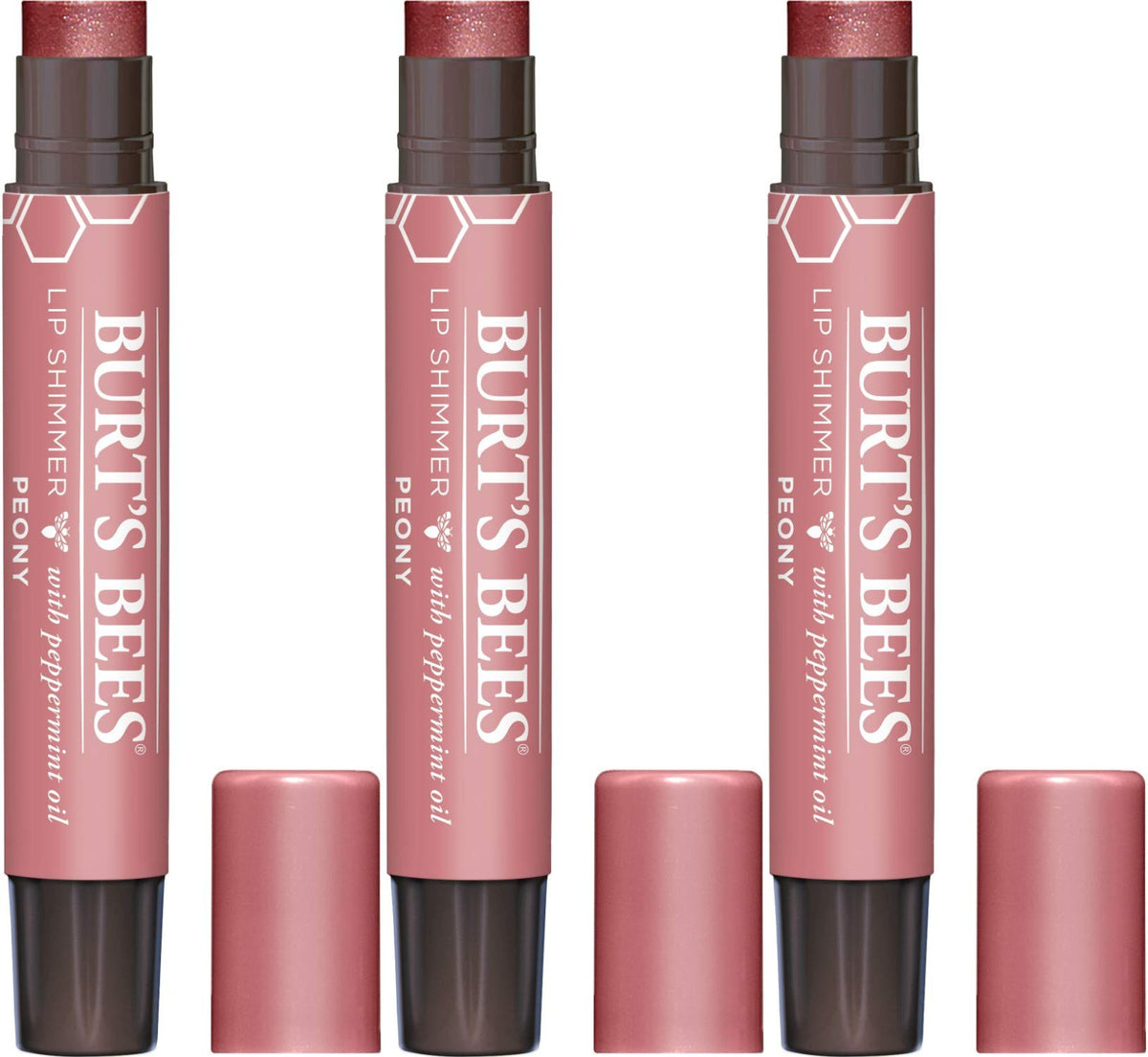 Moisturizing Lip Shimmer Set - Peony Shade, 3 Pack Burt's Bees Lip Color