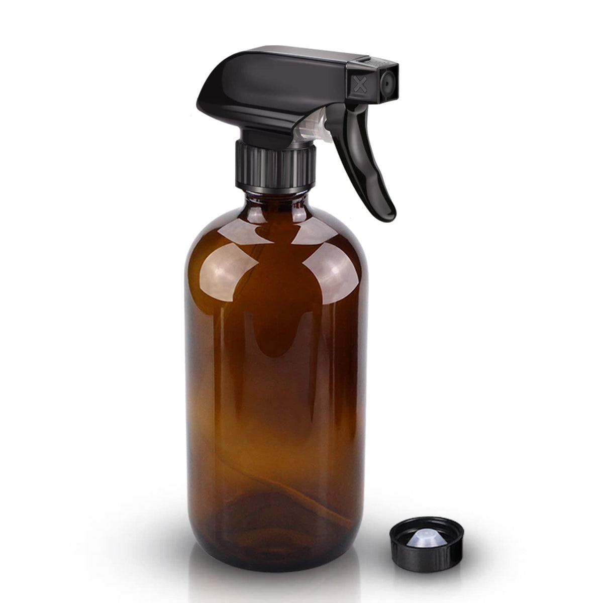 Amber Glass Spray Bottles 16oz - Adjustable, UV-Protected Cleaning & Home Use