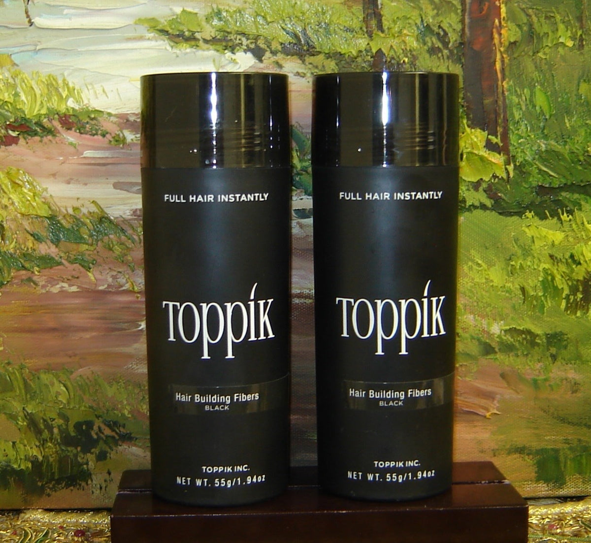 Hair Building Fibers Black 55g - Keratin Hair Thickener Set of 2