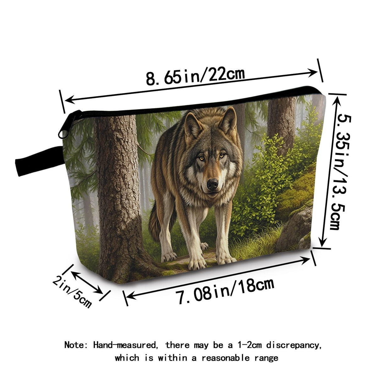 Wolf Makeup Bag Travel Cosmetic Pouch Portable Toiletry Organizer