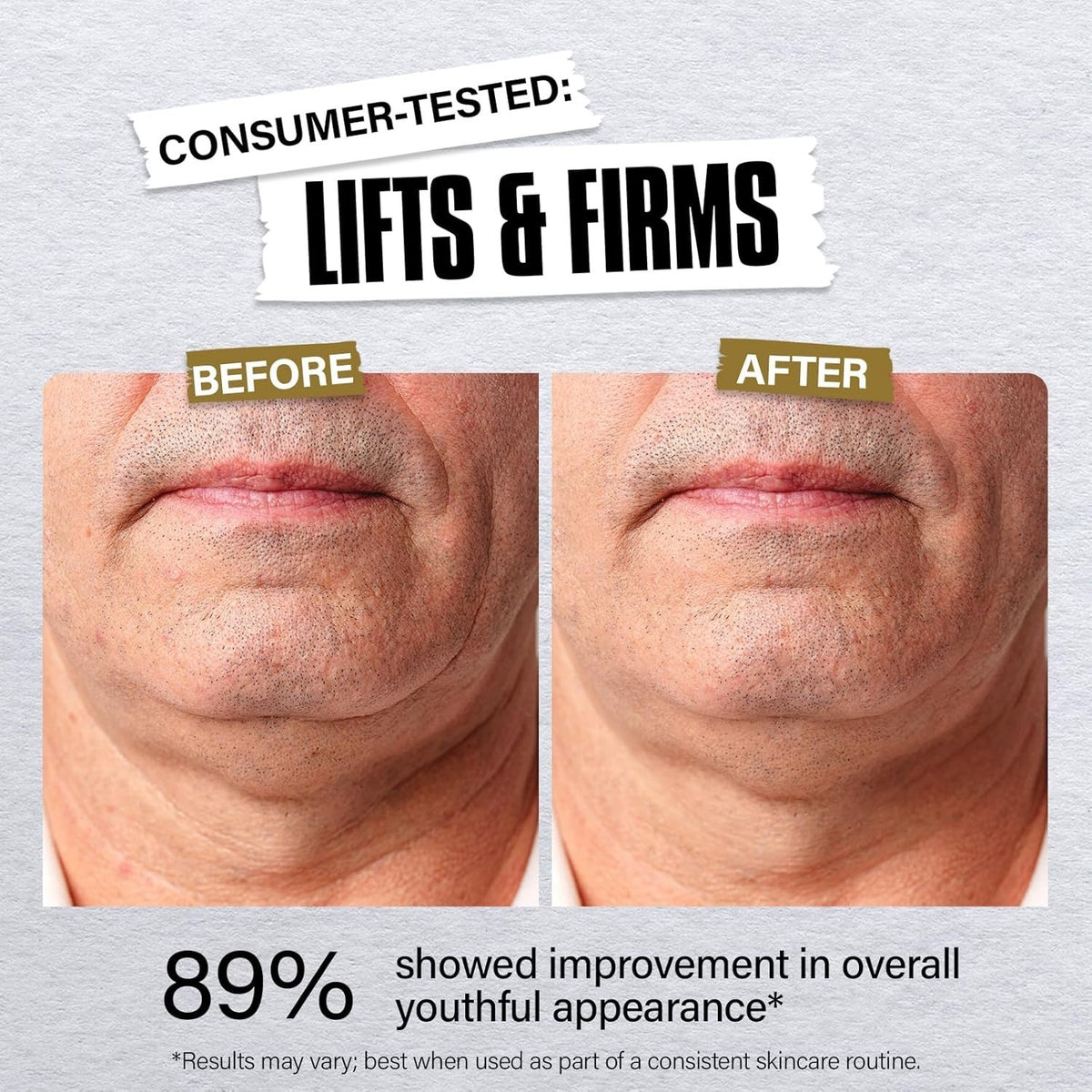 Men's Face & Neck Moisturizer Cream - Firming, Anti-Aging, Hydrating, Oil-Free