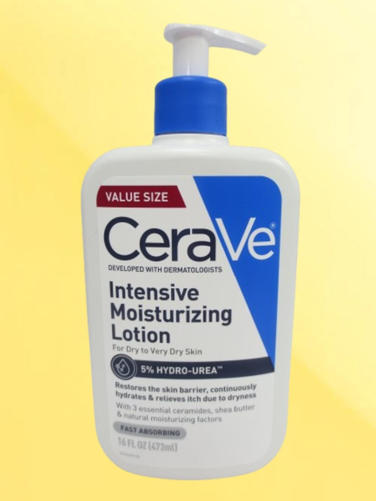 CERAVE INTENSIVE MOISTURIZING LOTION FOR DRY TO VERY SKIN 16 OZ 2PCS.