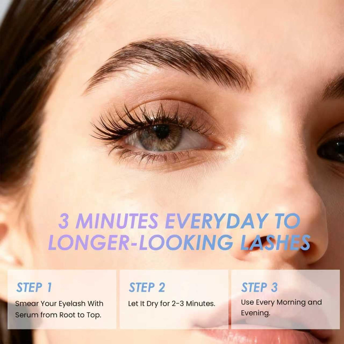 Eyelash Growth Serum for Longer, Fuller Lashes - Natural & Easy to Apply