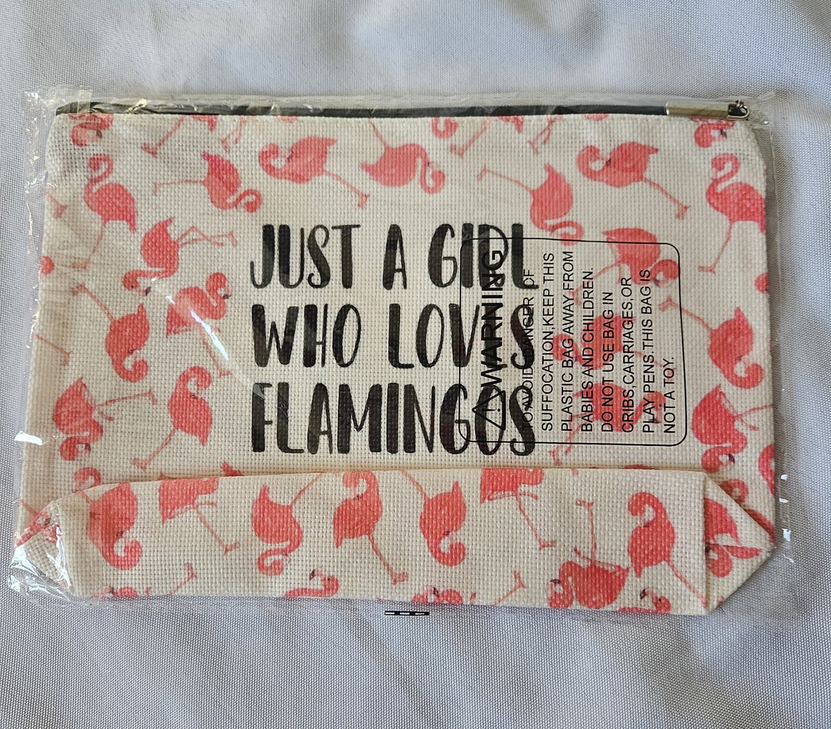 Dark Pink Flamingo Makeup Bag – Cosmetic Travel Pouch for Flamingo Lovers