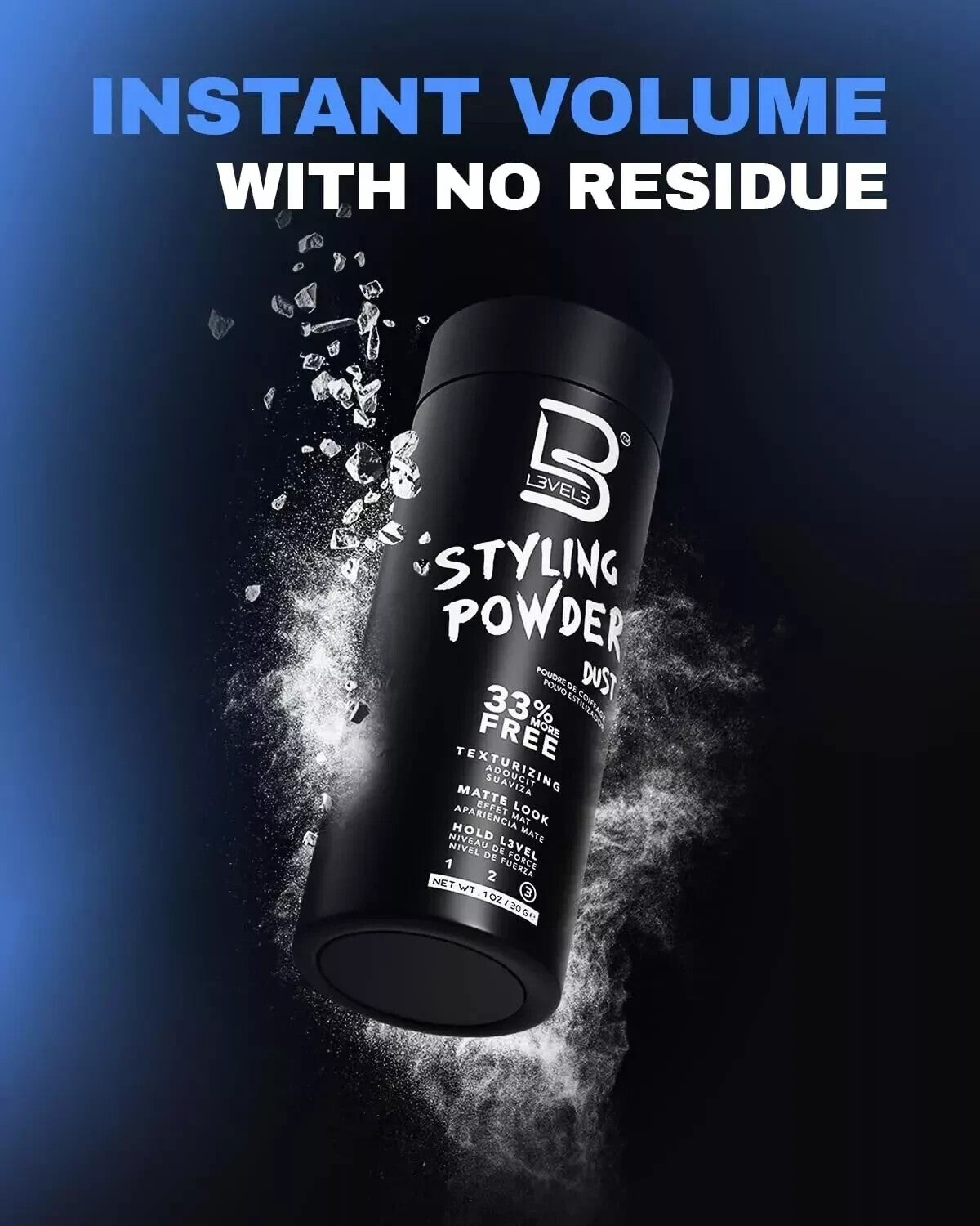 Men's Styling Powder - Matte Finish Texturizing Hair Powder for Volume & Hold (6 Pack)