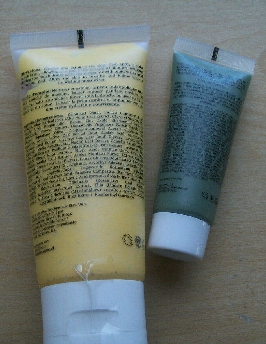 Skin Care Mask Set - Balancing & Pomegranate with Chlorella & Green Tea
