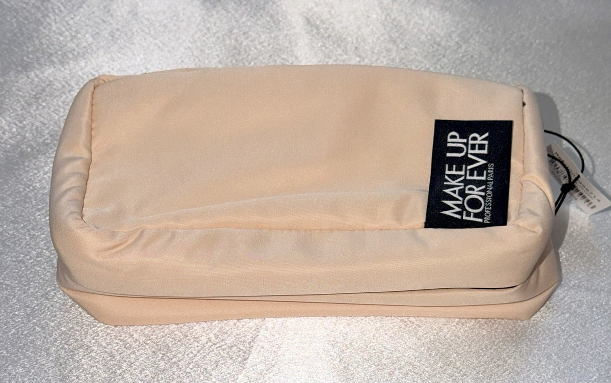 Makeup Organizer Pouch with Tag - Light Peach Cosmetic Bag
