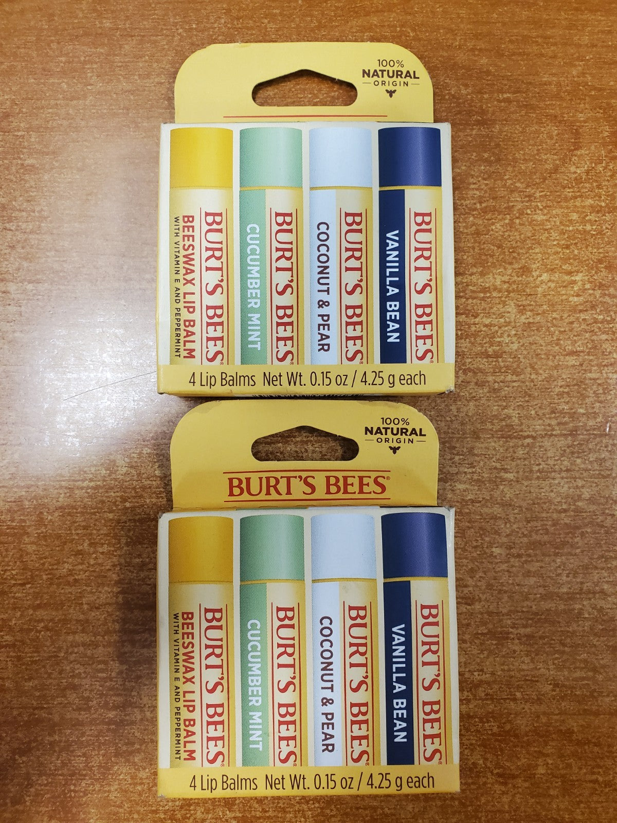 Assorted Lip Balm Set - 2 Boxes of 4 Flavors Moisturizing, Natural Lip Care