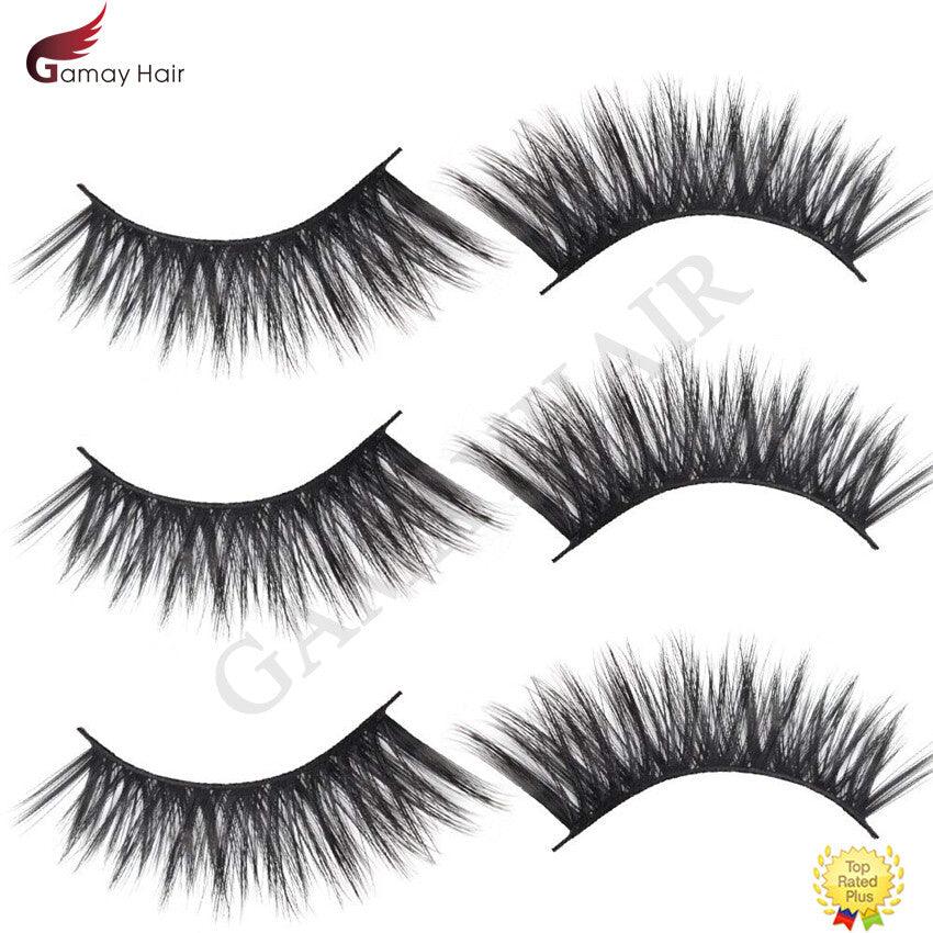 3D Mink False Eyelashes Full Volume Eye Makeup Natural Style 5 Pairs