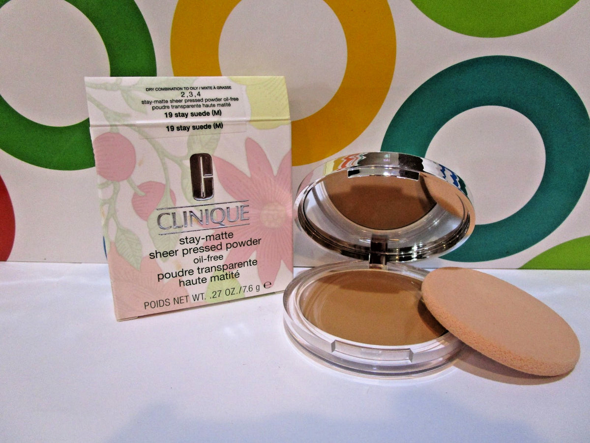 Clinique Stay Matte Sheer Pressed Powder Shade 19 Stay Suede 0.27 oz