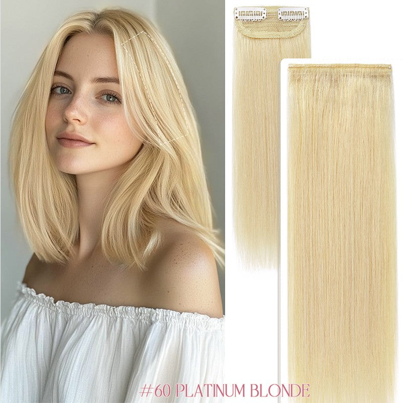 Remy Human Hair Clip-In Extensions Fluffy Short Weft 12-inch for Volume & Thickening