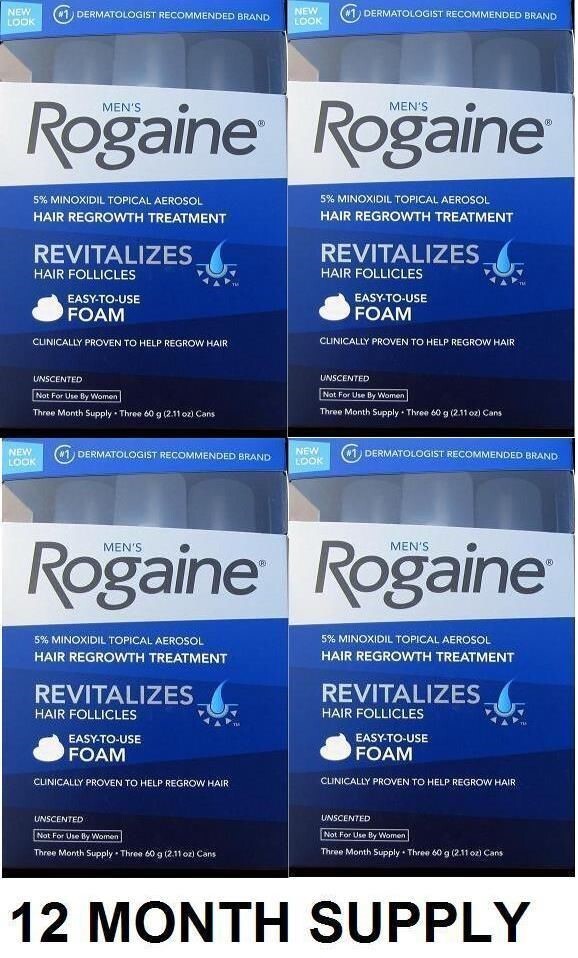 Minoxidil 5% Foam Hair Regrowth Treatment for Men - 12 Month Supply