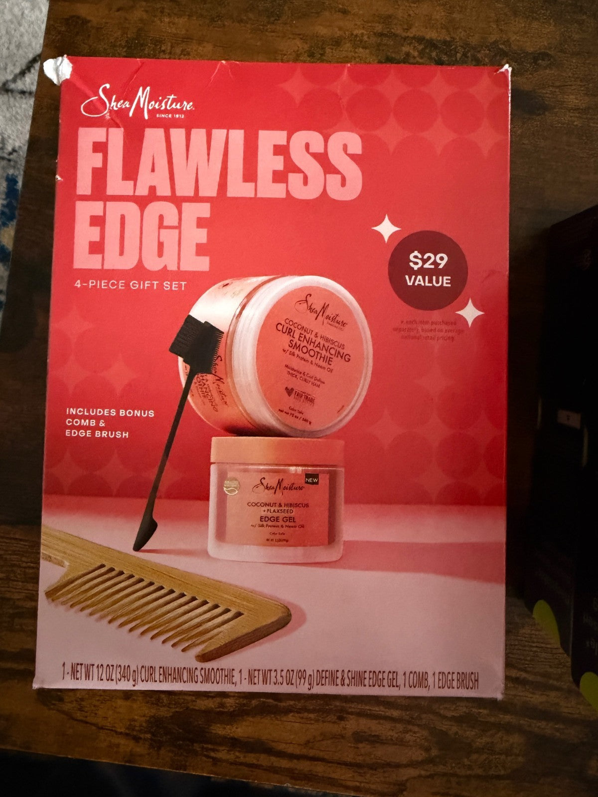 Shea Moisture Flawless Edge 4-Piece Gift Set NEW SEALED