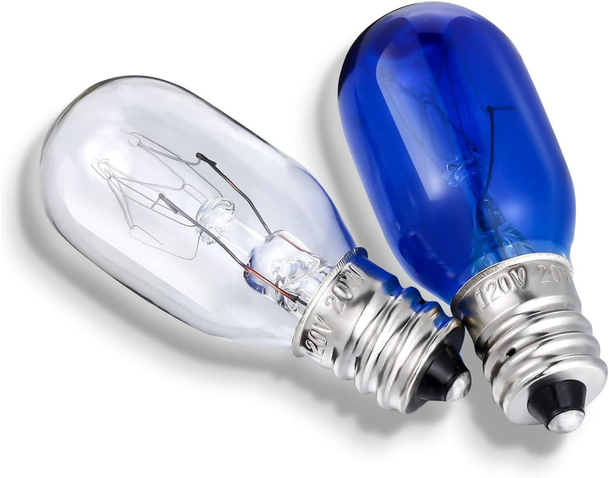 Incandescent Makeup Mirror Bulbs 20W Replacement Lights - Blue & Clear