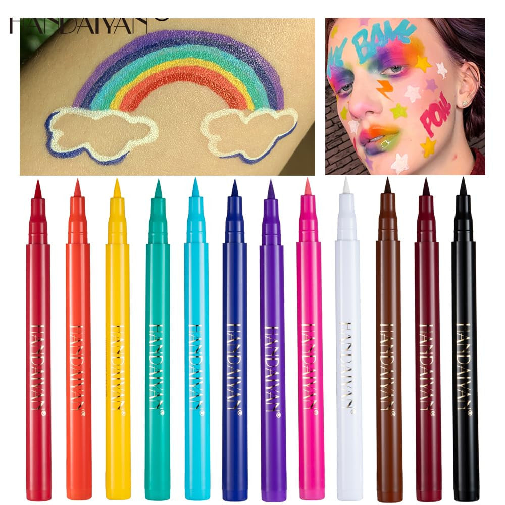12 Color Matte Liquid Eyeliner Set Waterproof & Smudgeproof Eye Makeup