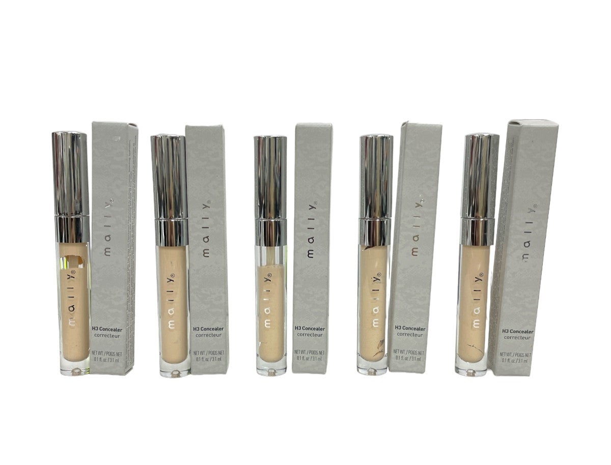 Mally H3 Concealer Fair Lot of 5 Face Makeup, Covering Blemishes & Dark Circles