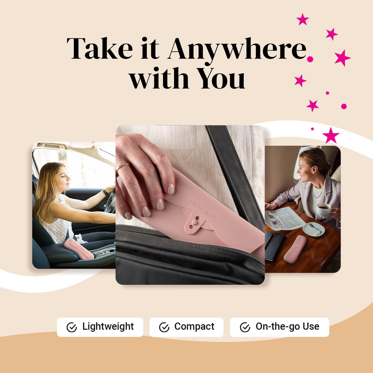 Travel Silicone Makeup Brush Holder Case - Waterproof Portable Cosmetic Organizer