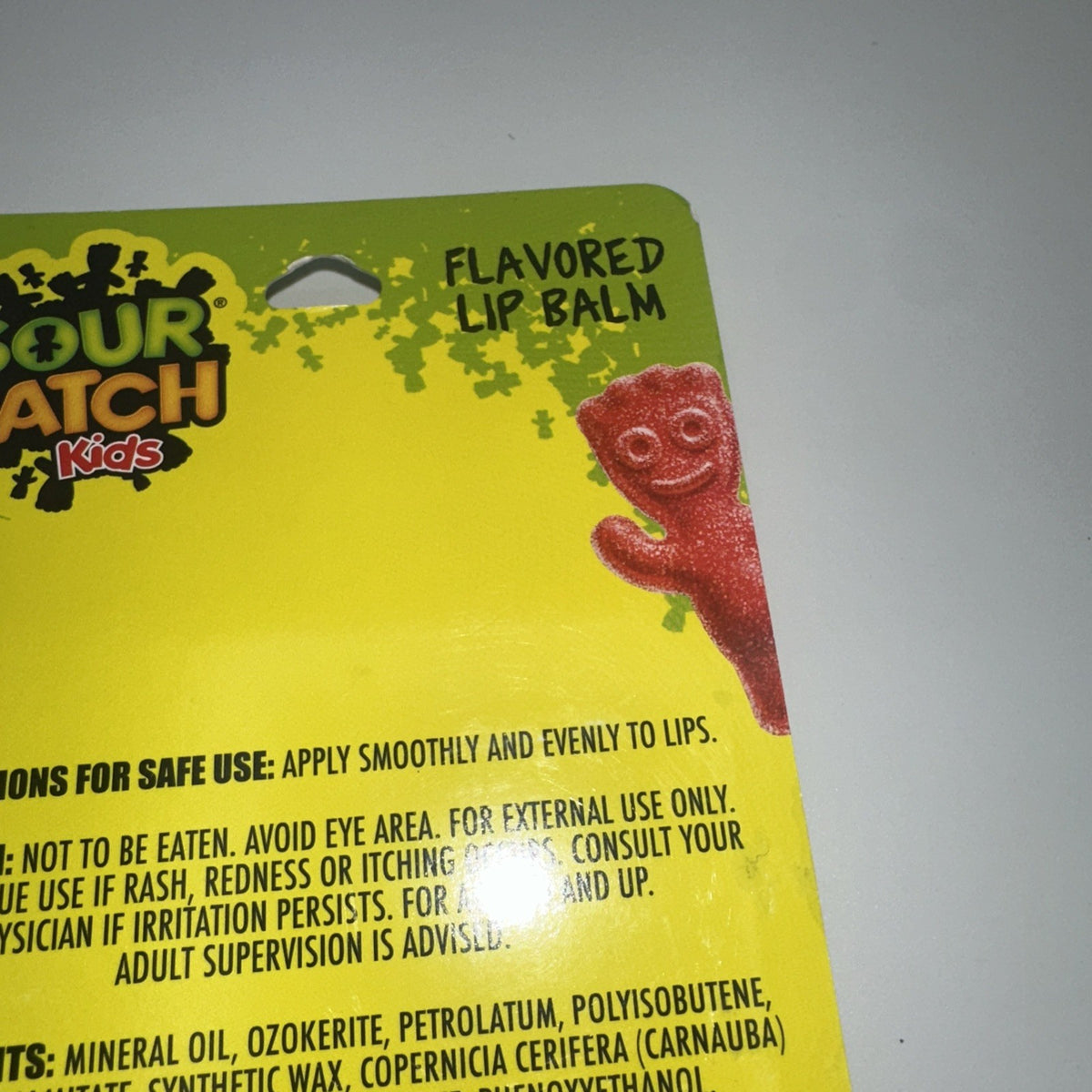 Kids Lip Balm Set of 8 Sour Patch Flavored Lip Balms - Orange Redberry Blue Raspberry