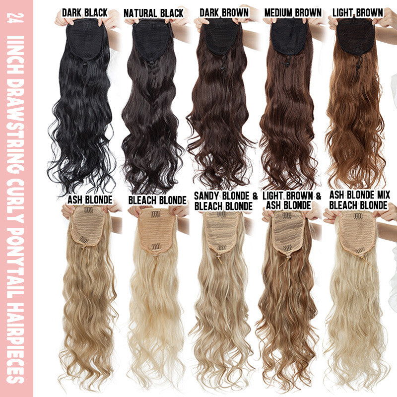 200g Thick Large Drawstring Ponytail Clip-In Hair Extension for Full Head