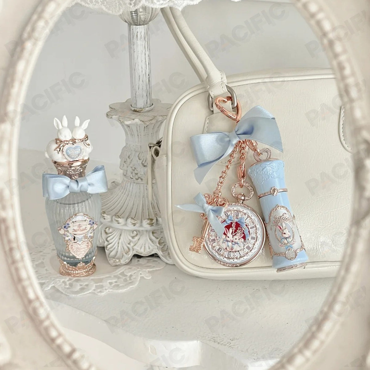 Flower Knows Bunny Garden Lip Balm Bag Charm - 2 Colors, US Stock