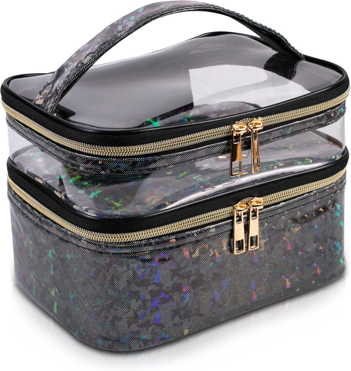 Large Travel Makeup Bag Organizer for Women - Portable Cosmetic Case