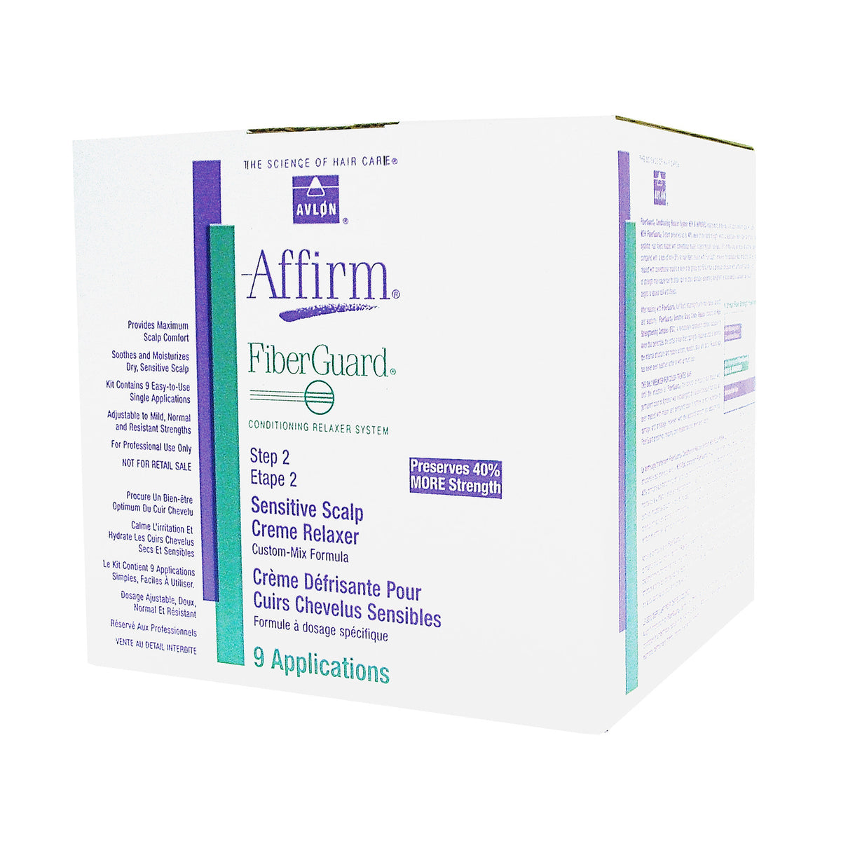 Fiberguard Sensitive Scalp Relaxer Kit - 9 Applications for Hair Care