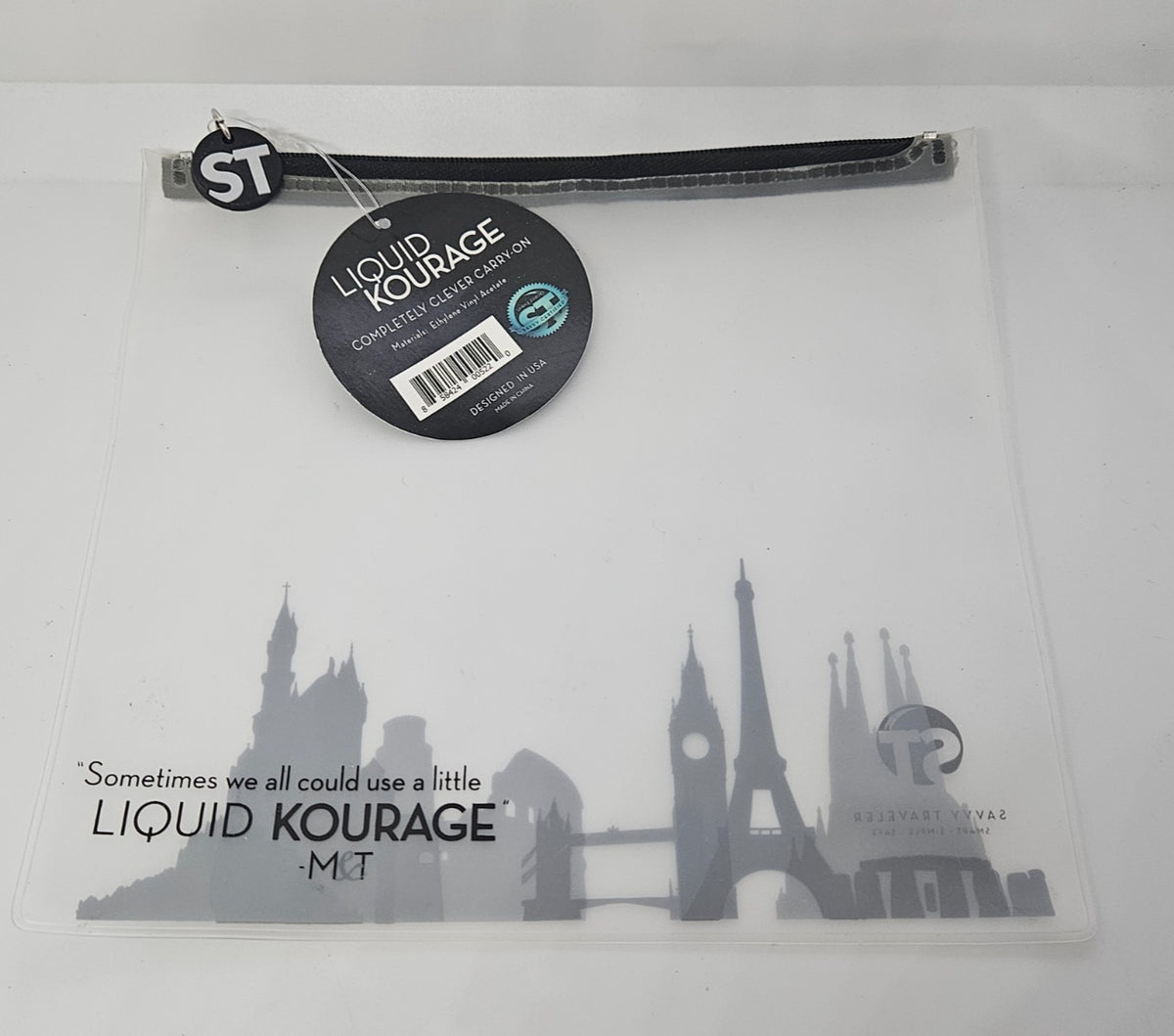 Liquid Kourage Travel Toiletry Bag - Compact Carry-On Organizer