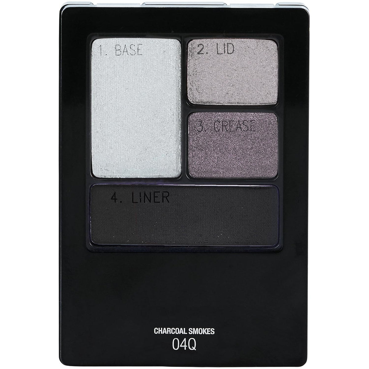 3 Pack Charcoal Eyeshadow Quads - Long-Lasting, Blendable Makeup