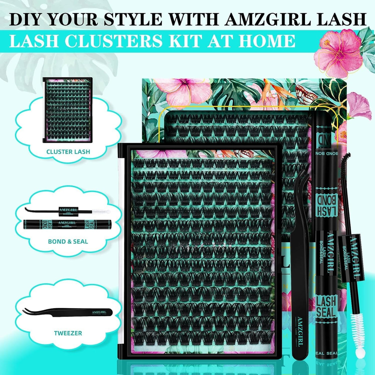 Lash Clusters Kit 168 Pcs Natural Look Waterproof Lash Extension Set